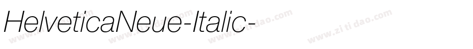 HelveticaNeue-Italic字体转换