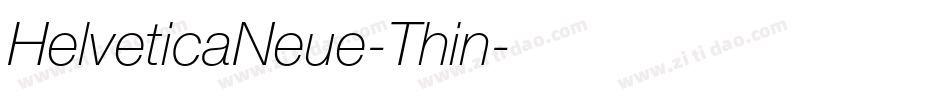 HelveticaNeue-Thin字体转换