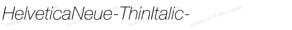 HelveticaNeue-ThinItalic字体转换
