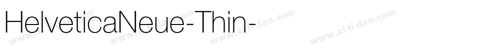 HelveticaNeue-Thin字体转换