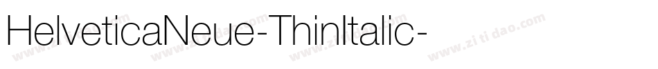 HelveticaNeue-ThinItalic字体转换