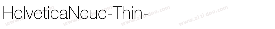 HelveticaNeue-Thin字体转换