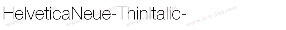 HelveticaNeue-ThinItalic字体转换