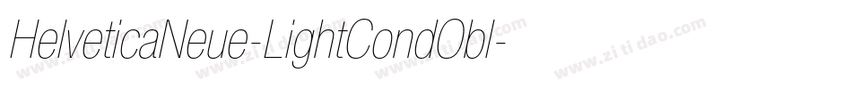 HelveticaNeue-LightCondObl字体转换