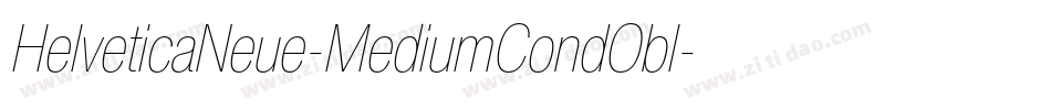 HelveticaNeue-MediumCondObl字体转换