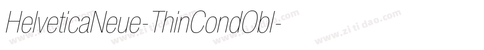 HelveticaNeue-ThinCondObl字体转换
