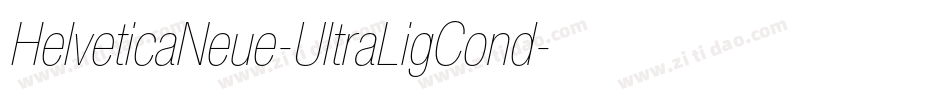 HelveticaNeue-UltraLigCond字体转换