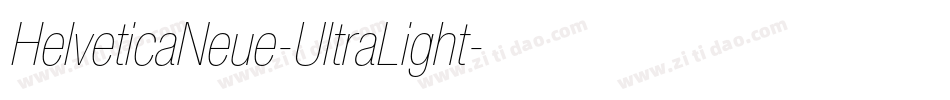 HelveticaNeue-UltraLight字体转换
