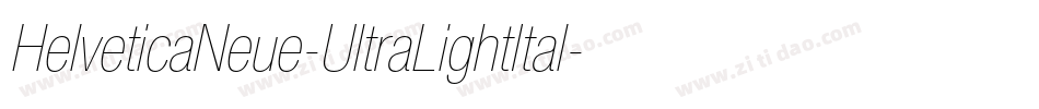 HelveticaNeue-UltraLightItal字体转换