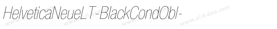 HelveticaNeueLT-BlackCondObl字体转换