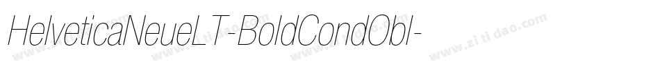 HelveticaNeueLT-BoldCondObl字体转换