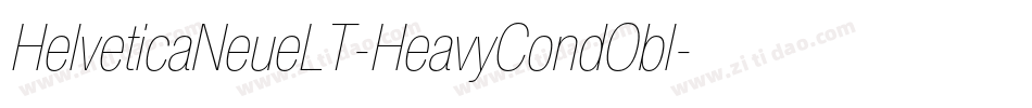 HelveticaNeueLT-HeavyCondObl字体转换