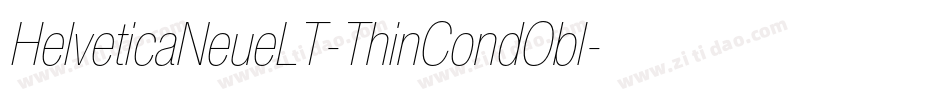 HelveticaNeueLT-ThinCondObl字体转换