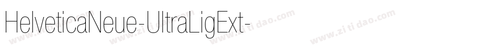 HelveticaNeue-UltraLigExt字体转换
