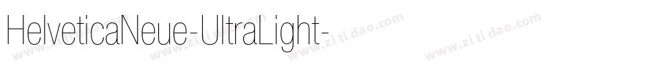 HelveticaNeue-UltraLight字体转换