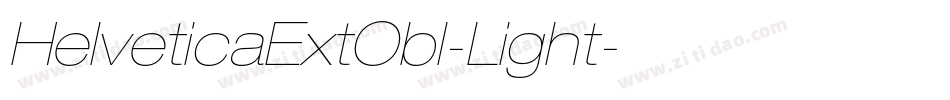 HelveticaExtObl-Light字体转换