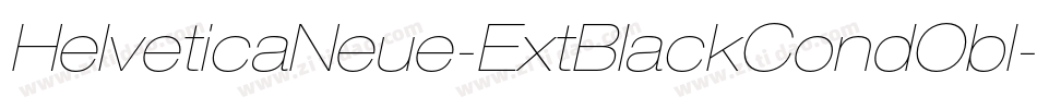 HelveticaNeue-ExtBlackCondObl字体转换