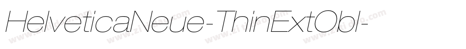 HelveticaNeue-ThinExtObl字体转换