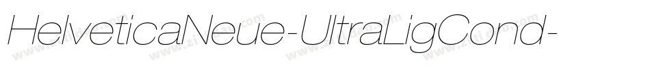 HelveticaNeue-UltraLigCond字体转换