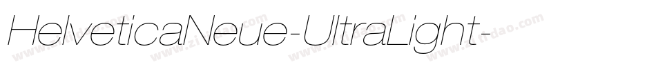 HelveticaNeue-UltraLight字体转换