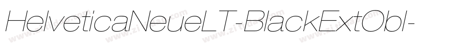 HelveticaNeueLT-BlackExtObl字体转换