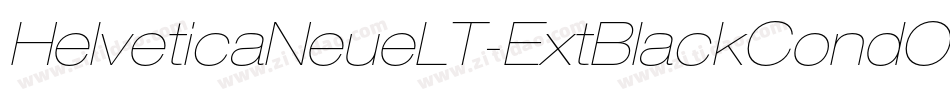HelveticaNeueLT-ExtBlackCondObl字体转换