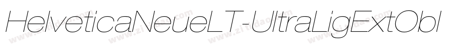 HelveticaNeueLT-UltraLigExtObl字体转换