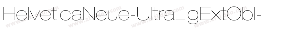 HelveticaNeue-UltraLigExtObl字体转换