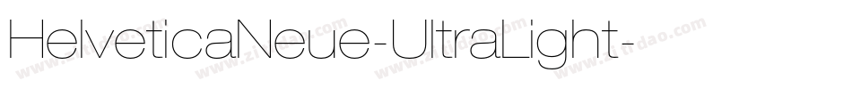 HelveticaNeue-UltraLight字体转换