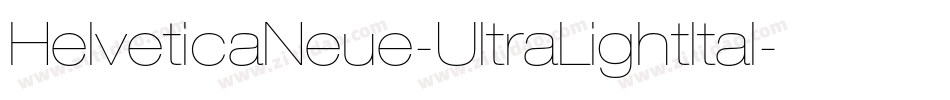 HelveticaNeue-UltraLightItal字体转换