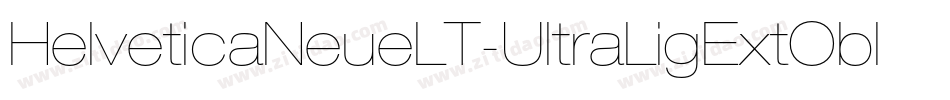 HelveticaNeueLT-UltraLigExtObl字体转换