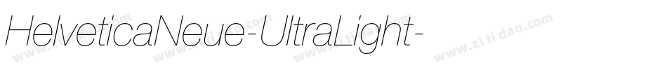 HelveticaNeue-UltraLight字体转换
