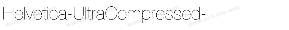 Helvetica-UltraCompressed字体转换