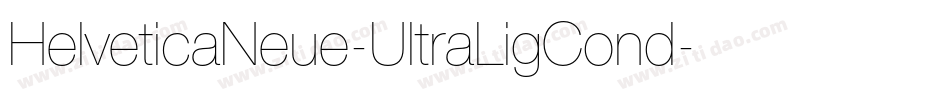 HelveticaNeue-UltraLigCond字体转换