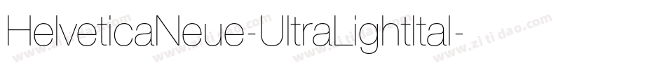 HelveticaNeue-UltraLightItal字体转换