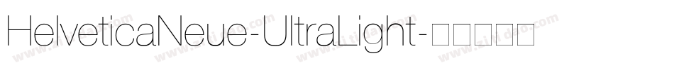 HelveticaNeue-UltraLight字体转换