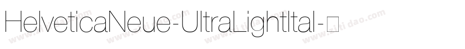 HelveticaNeue-UltraLightItal字体转换
