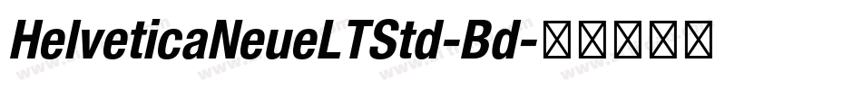 HelveticaNeueLTStd-Bd字体转换