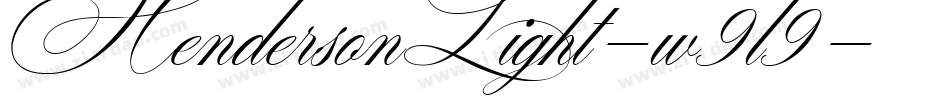 HendersonLight-w9l9字体转换