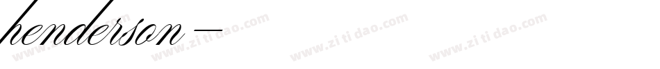henderson字体转换 henderson字体转换