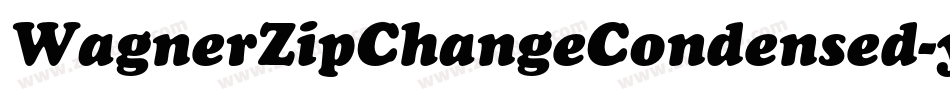 WagnerZipChangeCondensed-y71M字体转换