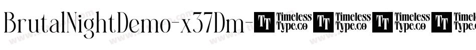 BrutalNightDemo-x37Dm字体转换