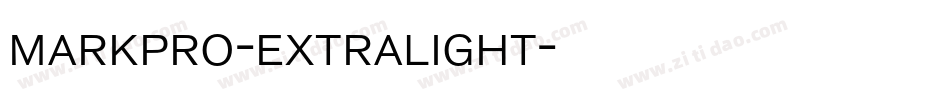markpro-extralight字体转换