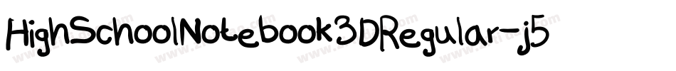 HighSchoolNotebook3DRegular-j5W0字体转换