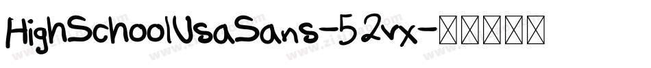 HighSchoolUsaSans-52vx字体转换