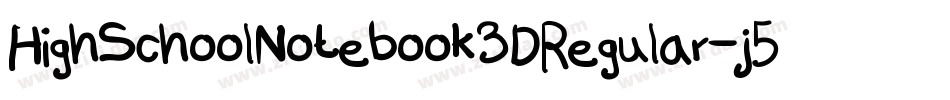 HighSchoolNotebook3DRegular-j5W0字体转换