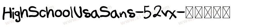 HighSchoolUsaSans-52vx字体转换