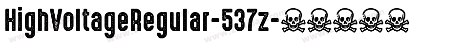 HighVoltageRegular-537z字体转换
