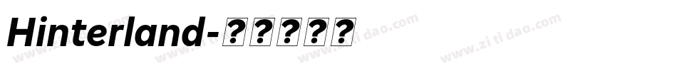 Hinterland字体转换