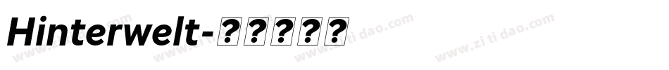 Hinterwelt字体转换